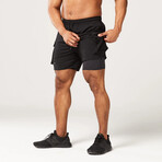 Code 2-in-1 Cargo Shorts // Black (Small)