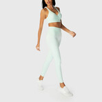 Women's Infinity Cropped 7/8 leggings // Blue Glass (Small)