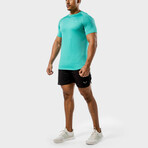 Core Mesh Tee // Aqua (Small)
