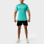 Core Mesh Tee // Aqua (Small)