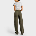 Women's Luxe Wide Leg Pants // Olive (X-Small)