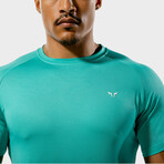 Core Mesh Tee // Aqua (Small)