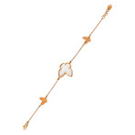 Segni 18K Rose Gold Diamond + Mother Of Pearl Bracelet // 7" // Store Display