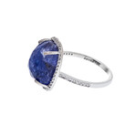 Bavna // 18K White Gold Diamond + Tanzanite Ring // Ring Size: 6.75 // Store Display