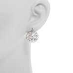 18K White Gold Diamond Drop Earrings // New