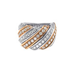 Salvini // 18K White Gold + 18K Rose Gold Diamond Ring // Ring Size: 7.75 // Store Display