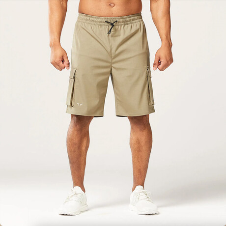 Code 2-in-1 Knee-length Cargo Shorts // Deep Lichen Green (Small)