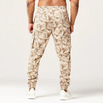 Code Camo Cargo Pants // Cobblestone Print (Small)