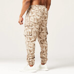 Code Camo Cargo Pants // Cobblestone Print (Small)