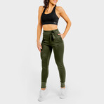 Women's She Wolf Do Knot Joggers // Olive (X-Small)
