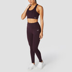 Women's Hera High Waisted Leggings // Burgundy (X-Small)
