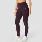 Women's Hera High Waisted Leggings // Burgundy (X-Small)