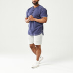 Golden Era Waffle Short Sleeve Top // Patriot Blue (Small)