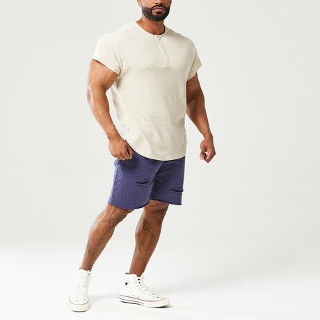 Golden Era Waffle Short Sleeve Top // Gray Morn (Small)