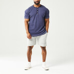 Golden Era Waffle Short Sleeve Top // Patriot Blue (Small)