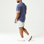 Golden Era Waffle Short Sleeve Top // Patriot Blue (Small)