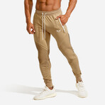 Statement Ribbed Joggers // Nude (Small)