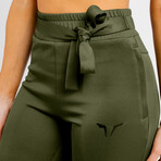 Women's She Wolf Do Knot Joggers // Olive (X-Small)