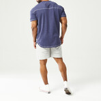 Golden Era Waffle Short Sleeve Top // Patriot Blue (Small)