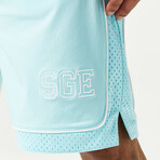 Golden Era Basketball Shorts // Angel Blue (Small)