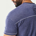 Golden Era Waffle Short Sleeve Top // Patriot Blue (Small)