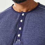 Golden Era Waffle Short Sleeve Top // Patriot Blue (Small)