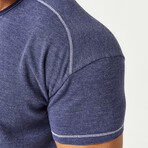 Golden Era Waffle Short Sleeve Top // Patriot Blue (Small)