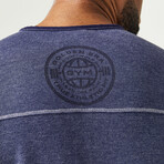 Golden Era Waffle Short Sleeve Top // Patriot Blue (Small)