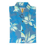 Dad Bod Hawaiian Shirt // Blue + White (XL)