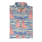 Pure Pineapple Hawaiian Shirt // Blue + Pink (M)