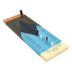 Mountains Cribbage Board