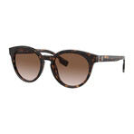 Burberry // Women's Amelia Phantos Sunglasses // Dark Havana + Brown Gradient