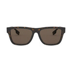 Burberry // Men's Square Sunglasses // Havana + Brown