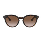 Burberry // Women's Amelia Phantos Sunglasses // Dark Havana + Brown Gradient
