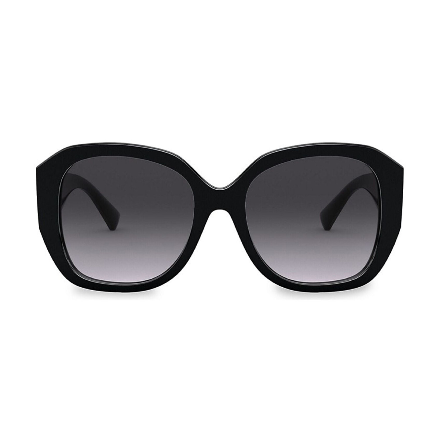Valentino // Women's Square Sunglasses // Black + Gradient Black