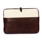 15" Laptop Case // Brown + Beige Canvas
