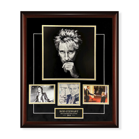 Rod Stewart // Autographed CD Cover + Framed