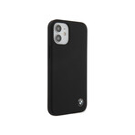 Silicone Hard Case // BMW Metal Logo // Black (iPhone 12 Mini)