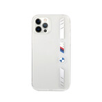 BMW Hard Case // Silver Stripes Transparent (iPhone 12/12 Pro)