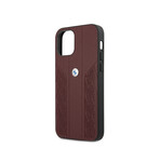 BMW Leather Hard Case // Curve Perforate // Red (iPhone 12/12 Pro)
