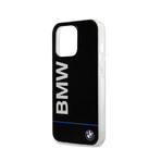BMW Hard Case // Blue Line + Big Logo // Black (iPhone 13 Pro)