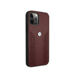 BMW Leather Hard Case // Curve Perforate // Red (iPhone 12/12 Pro)