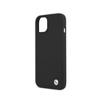 BMW Silicone Hard Case // Metal Logo // Black (iPhone 13)