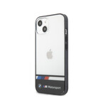 BMW Motorsport Hard Case // Diagonal Tricolor Black Transparent (iPhone 13)