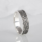 Norse Ornament Ring V2 // Silver (8)
