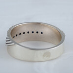 Ornament + Blue Cubic Zirconia Ring // Silver + Blue (6)