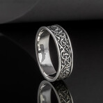 Norse Ornament Ring V2 // Silver (8)