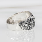 Vegvisir + Celtic Knots Viking Ring // Silver (10.5)
