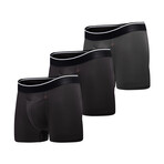Classic Trunk // Athletic Fit 3 Pack // Black + Dark Gray (M)