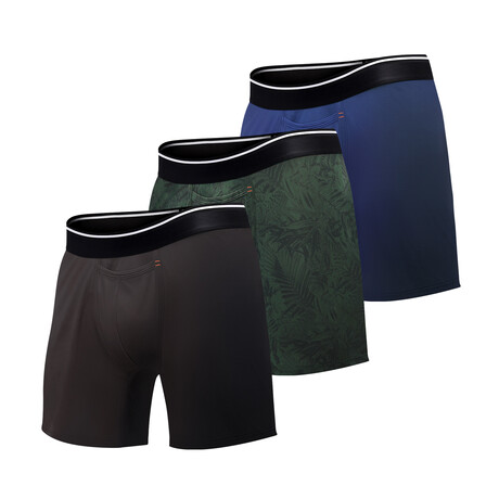 Classic Boxer // Standard Fit 3 Pack // Black + Rain Forest + Navy (XS)